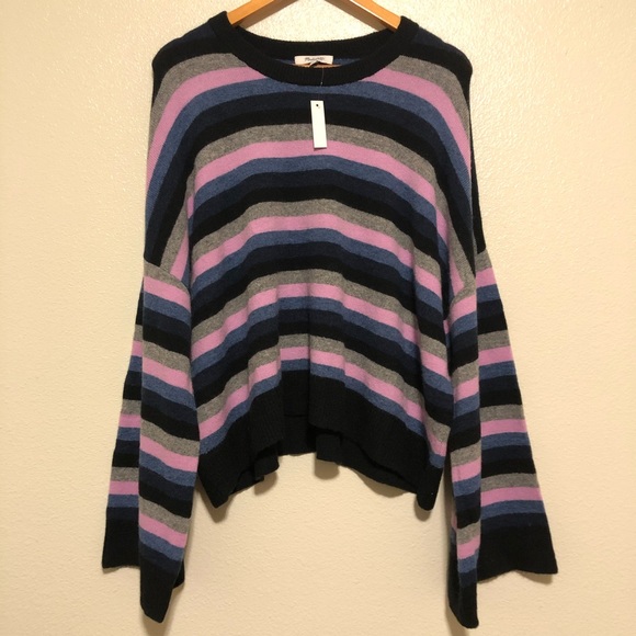 Madewell Sweaters - MADEWELL Cardiff Striped Crewneck Sweater